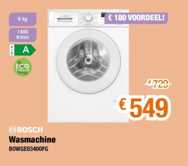 Promotie: Wasmachine