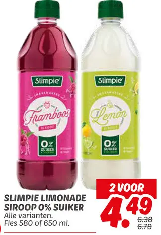 Aanbieding: Limonade siroop 0% suiker