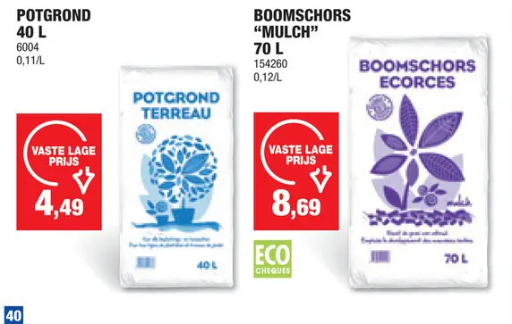 Promotie: Mulch boomschors 70l den
