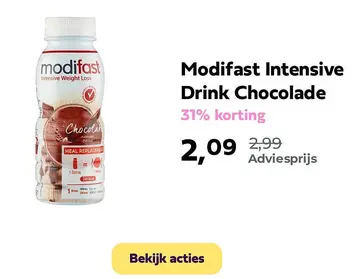 Aanbieding: Modifast Intensive Drink Chocolade