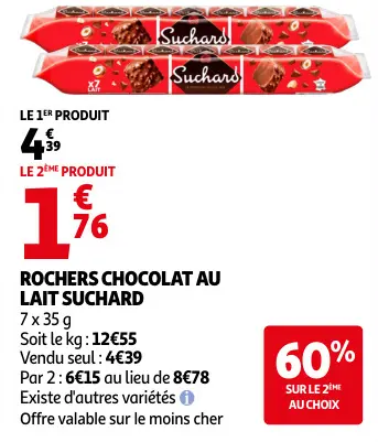 Offre: Rochers chocolat au lait