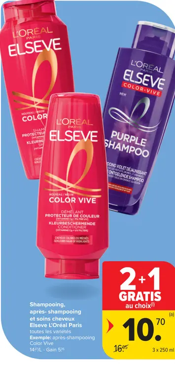 Offre: Shampooing, après-shampooing et soins cheveux