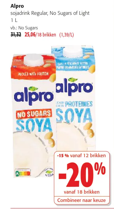 Promotie: Sojadrink Regular, No Sugars of Light