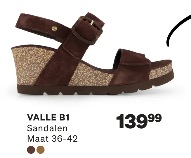 Aanbieding: Valle B1 Sandalen cognac suede
