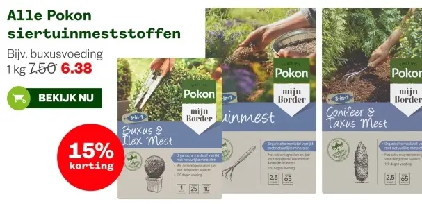 Aanbieding: Alle Pokon siertuinmeststoffen