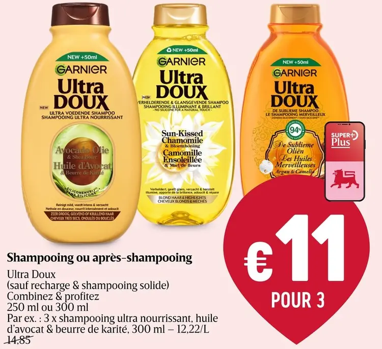 Offre: Shampooing ou après-shampooing Ultra Doux