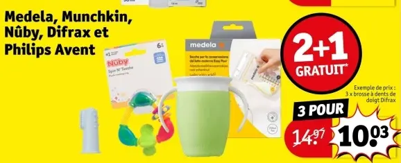 Offre: Medela, Munchkin, Nûby, Difrax et Philips Avent