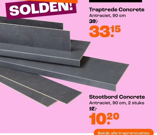 Promotie: Traptrede Concrete