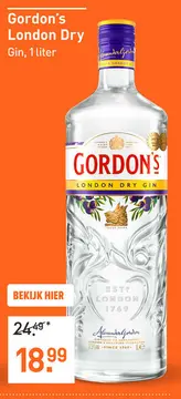 Aanbieding: Gordon's London Dry 100CL Mixen