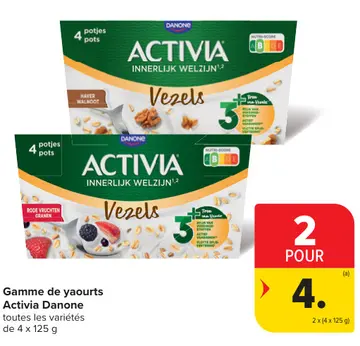 Offre: Gamme de yaourts Activia Danone