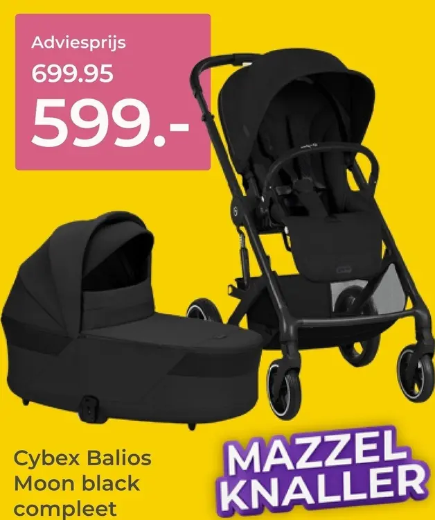 Aanbieding: Cybex Balios Moon black compleet