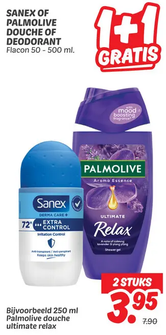 Aanbieding: Sanex or Palmolive Shower or Deodorant