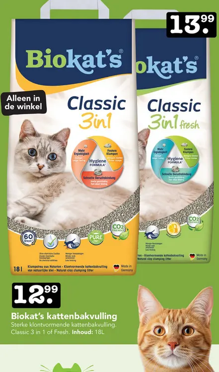 Aanbieding: Biokat's kattenbakvulling