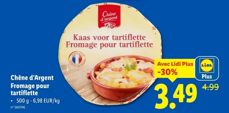 Offre: Chêne d'Argent Fromage pour tartiflette