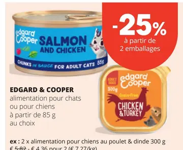 Offre: EDGARD & COOPER alimentation pour chats ou pour chiens