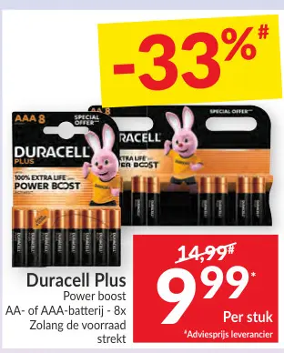 Promotie: Power boost AA- of AAA-batterij