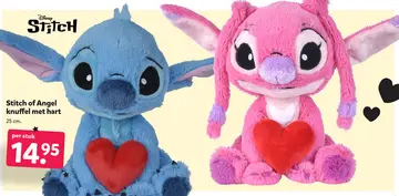 Aanbieding: Stitch of Angel knuffel met hart