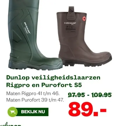 Aanbieding: veiligheidslaarzen Rigpro en Purofort S5