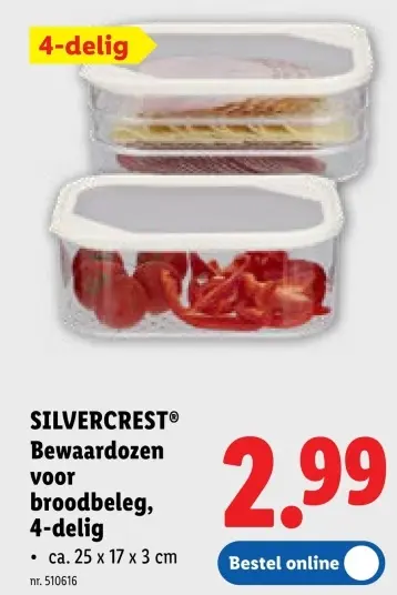 Promotie: Bewaardozen voor broodbeleg