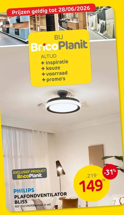 Promotie: Plafondventilator Bliss