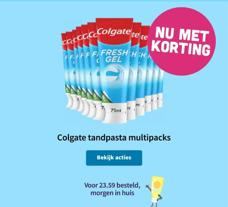 Promotie: tandpasta multipacks