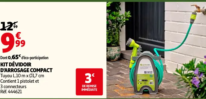 Offre: Kit dévidoir d'arrosage compact