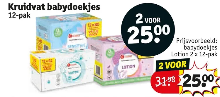 Aanbieding: Kruidvat babydoekjes