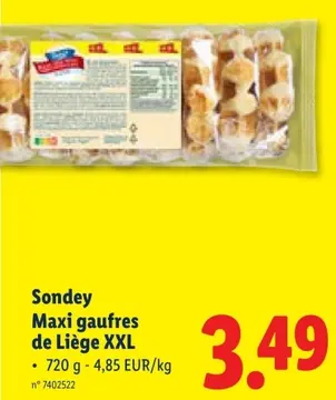 Offre: Maxi gaufres de Liège XXL