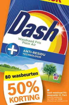 Aanbieding: Dash wasdraad fris waspoeder XL Pack