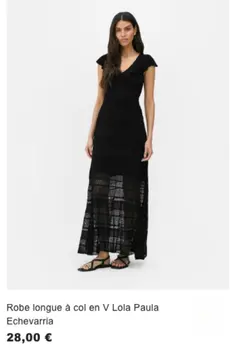 Offre: Robe longue à col en V Lola Paula Echevarria
