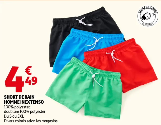 Offre: Short de bain homme INEXTENSO