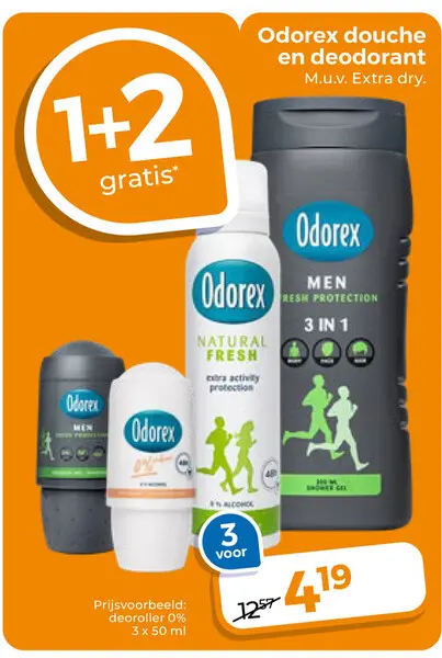 Aanbieding: Odorex douche en deodorant