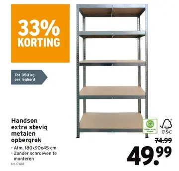 Aanbieding: Handson extra stevig metalen opbergrek