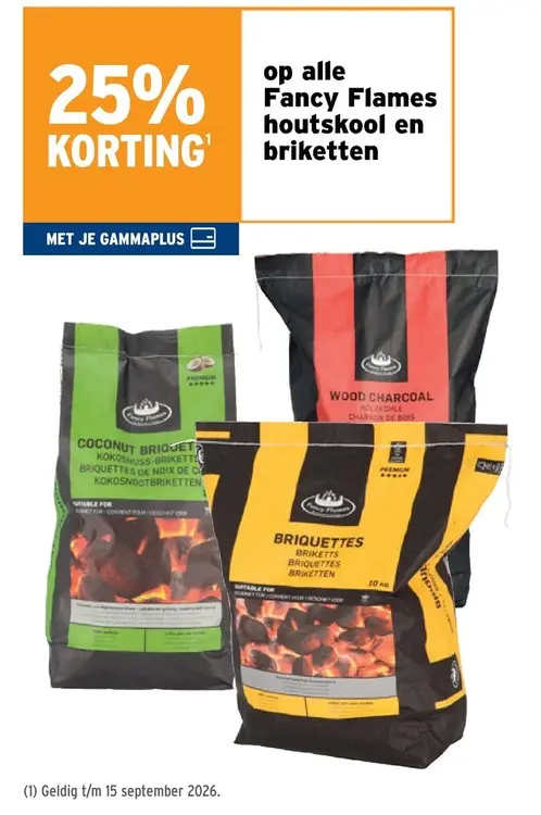 Promotie: Fancy Flames houtskool en briketten
