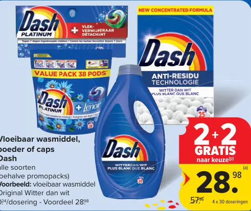 Promotie: Vloeibaar wasmiddel, poeder of caps