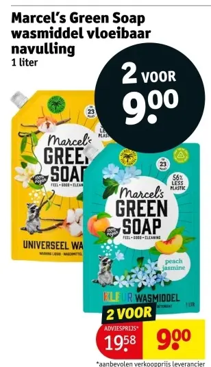 Aanbieding: Green Soap wasmiddel vloeibaar navulling