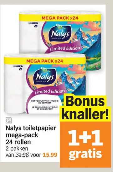 Promotie: Nalys toiletpapier mega-pack
