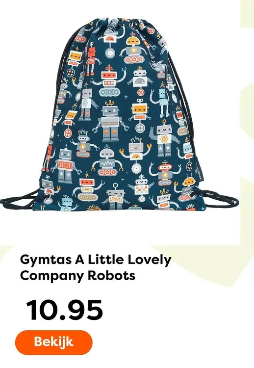 Aanbieding: Gymtas A Little Lovely Company Robots