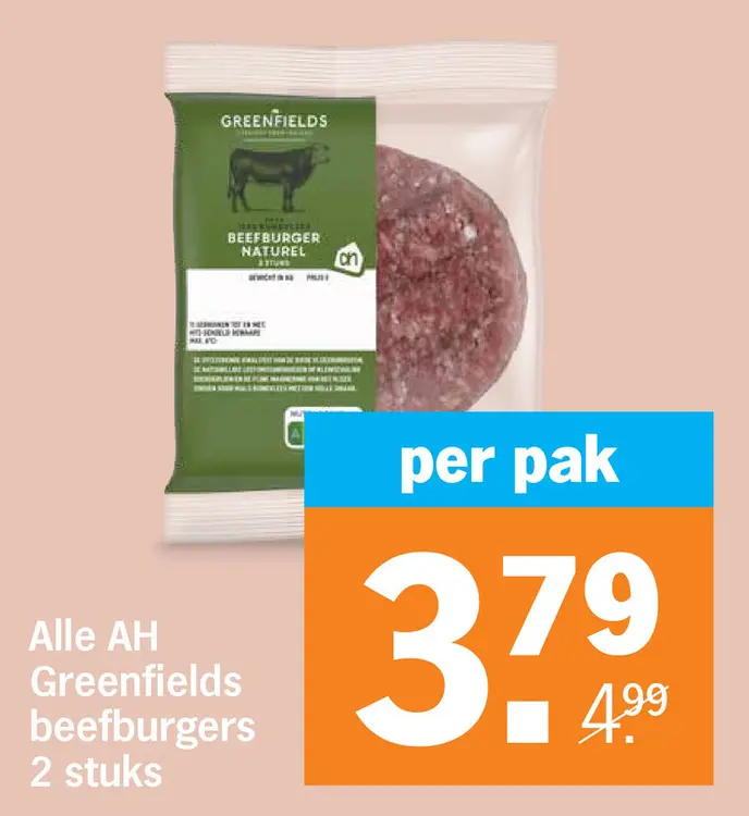 Aanbieding: Greenfields beefburgers