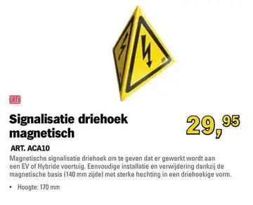Aanbieding: Signalisatie driehoek magnetisch