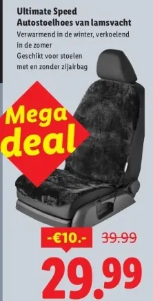 Aanbieding: Autostoelhoes van lamsvacht