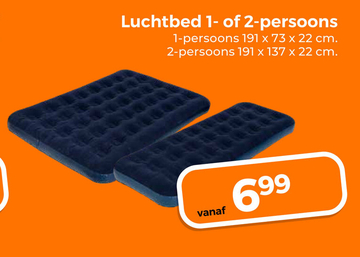 Aanbieding: Luchtbed 1- of 2 - persoons