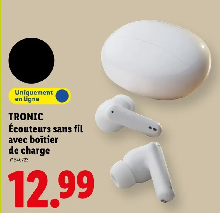 Offre: Écouteurs sans fil avec boîtier de charge
