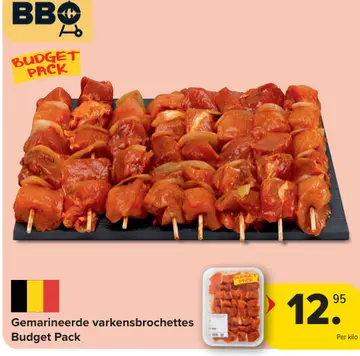 Aanbieding: Gemarineerde varkensbrochettes Budget Pack