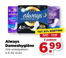 Aanbieding: Always Dameshygiëne