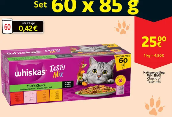 Aanbieding: Kattenvoeding Classic of Tasty mix