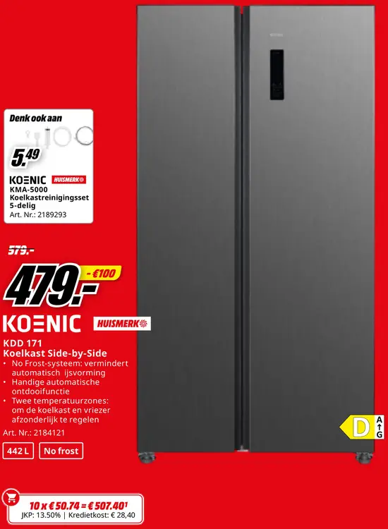Promotie: Koelkast Side-by-Side