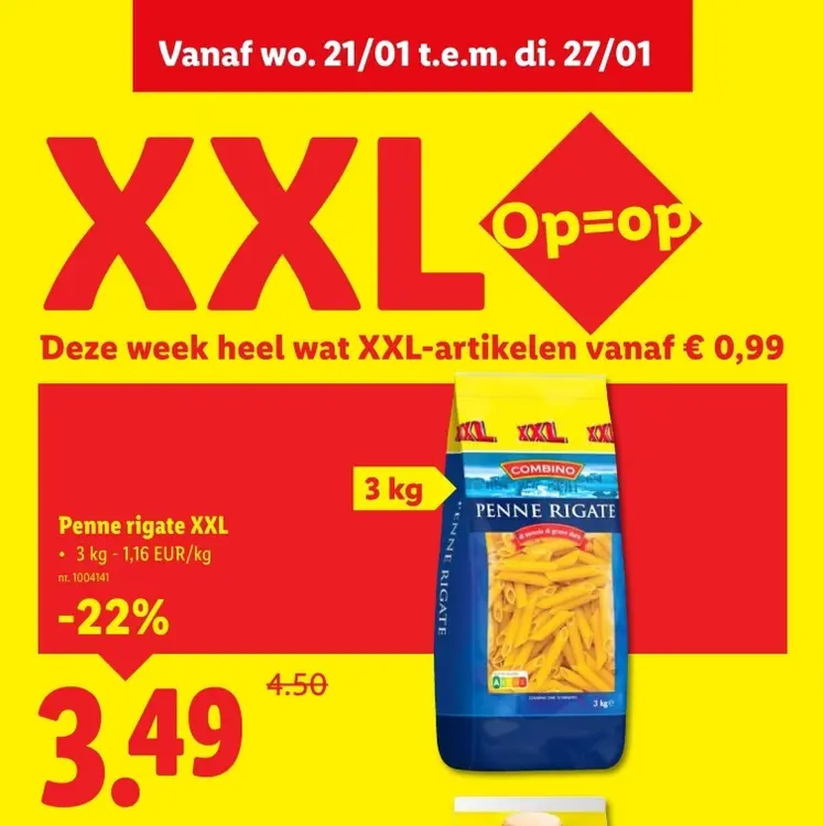 Promotie: Penne rigate XXL