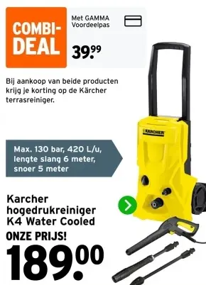 Aanbieding: Hogedrukreiniger K4 Water Cooled
