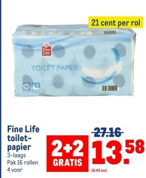 Aanbieding: Fine Life toilet-papier